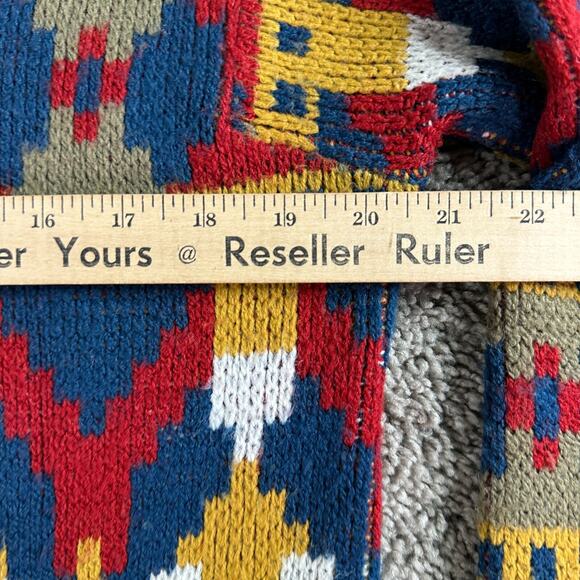 VTG 60s Jantzen Wool Mohair Sweater Mens Unisex M Multicolor Western Abstract - Picture 9 of 15